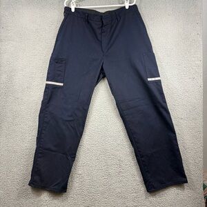 Men's Black Cargo Pants with Reflective Accent